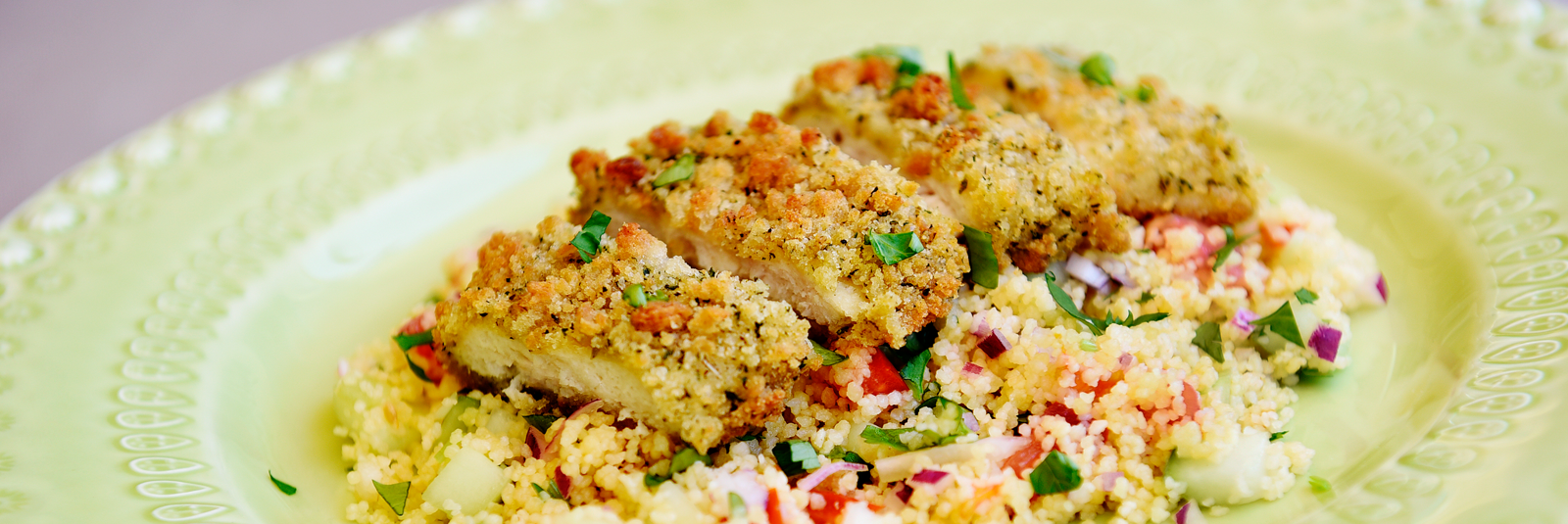 Salada de Couscous com Crocante de Frango