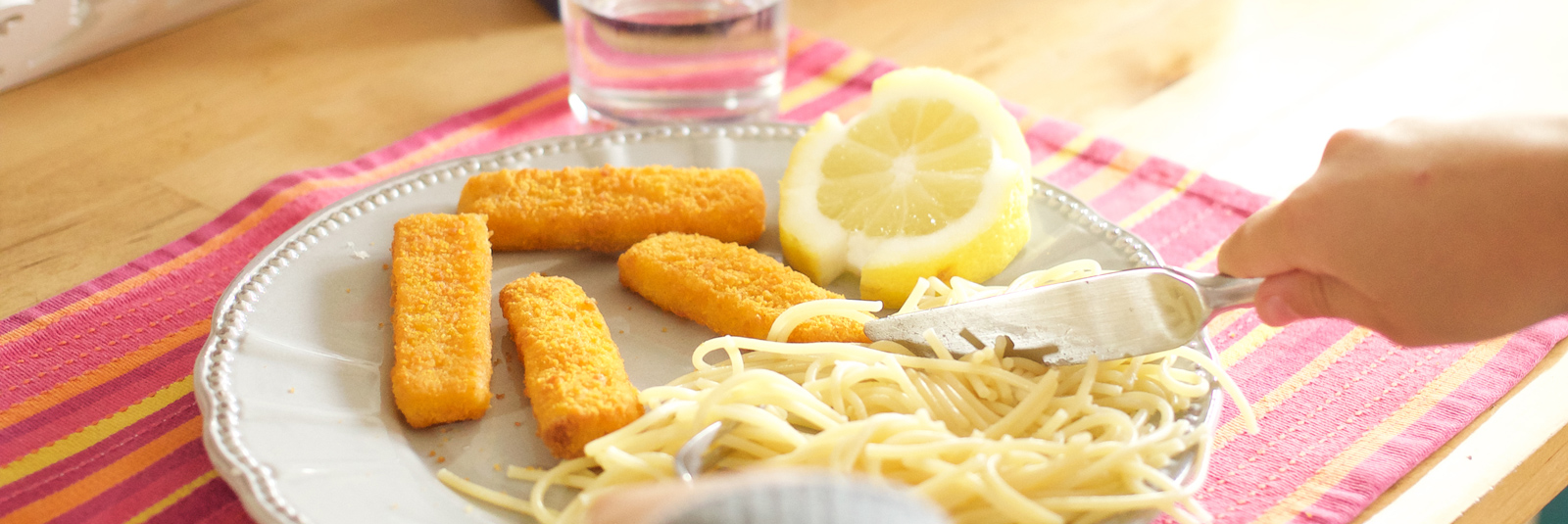 Douradinhos com Esparguete