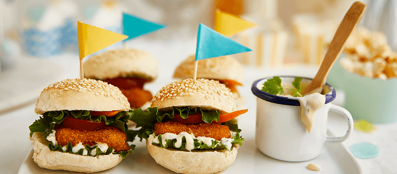 Mini Hambúrgueres com Nuggets