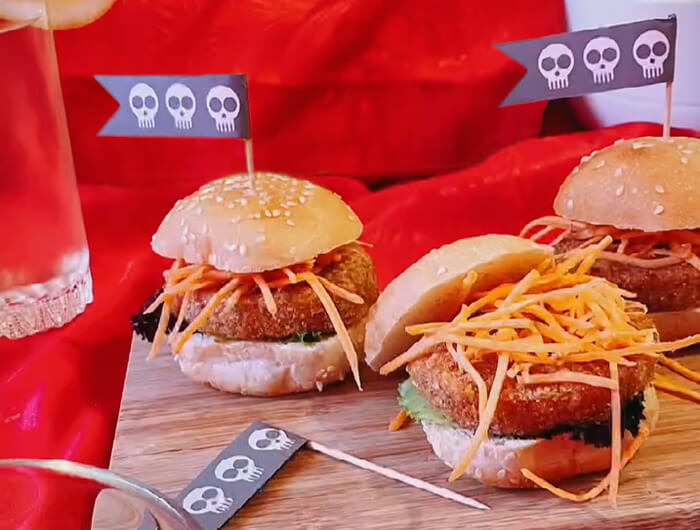 Mini Burgers de Batata Doce de Verão