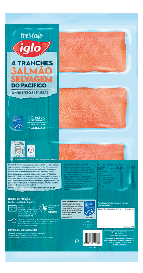 4 Tranches de Salmão Selvagem