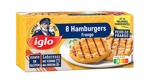 8 Hamburgers de Frango Sem Glutén