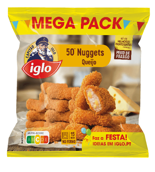 Nuggets de Frango e Queijo - 50 unidades Mega Pack