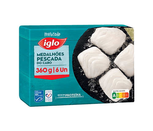 6 medalhões pescada - 360g