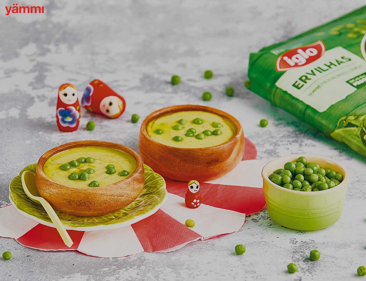 Creme de Ervilhas e Coentros