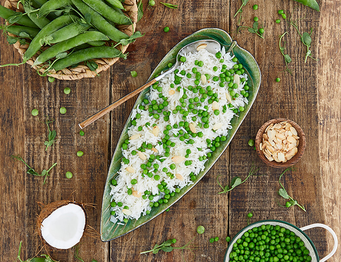 Arroz de Ervilhas e Coco