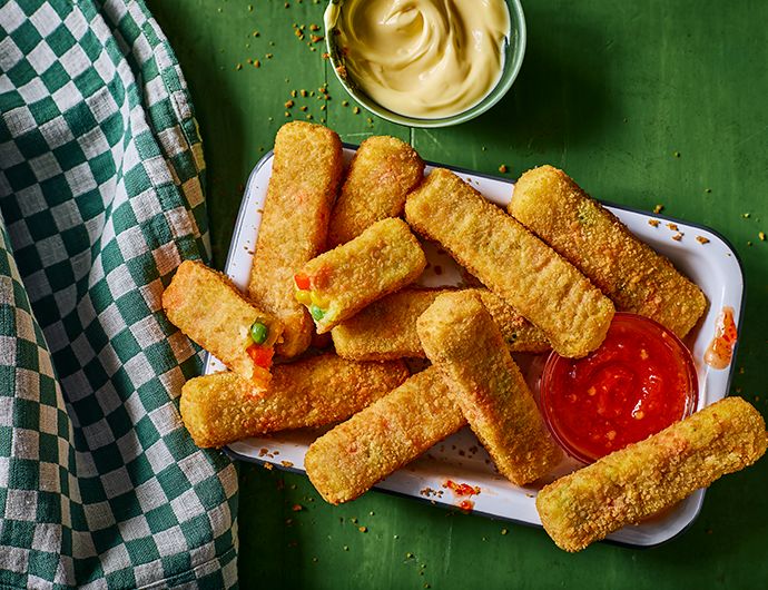 Veggie Fingers com molho de chili agridoce