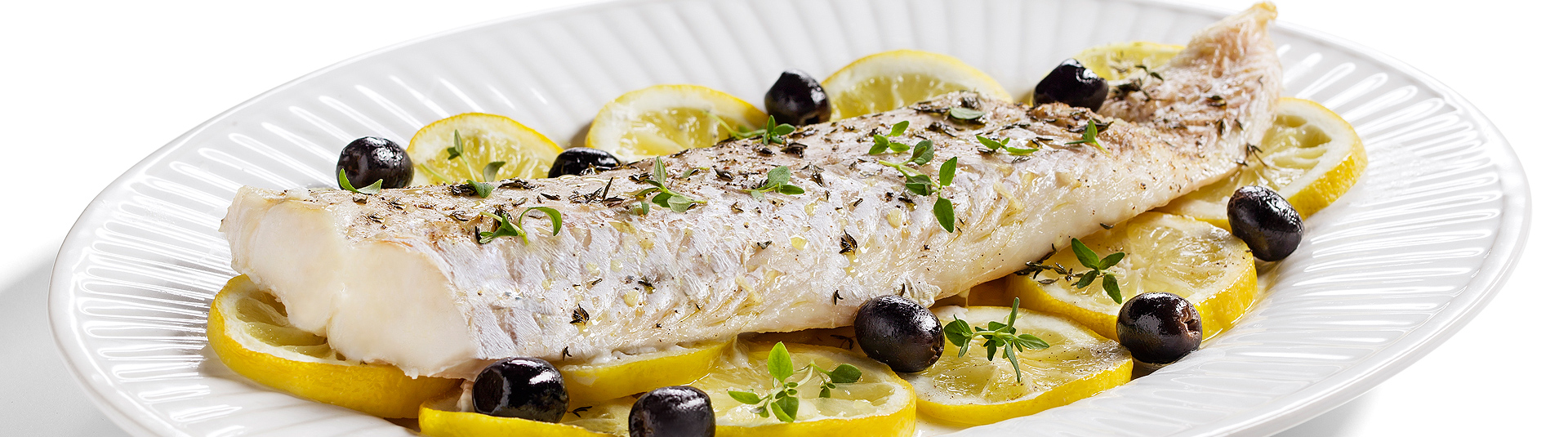 Bacalhau Fresco no Forno com Azeitonas e Limão