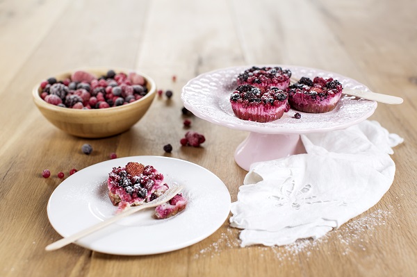 Mini Cheesecakes de Frutos Vermelhos