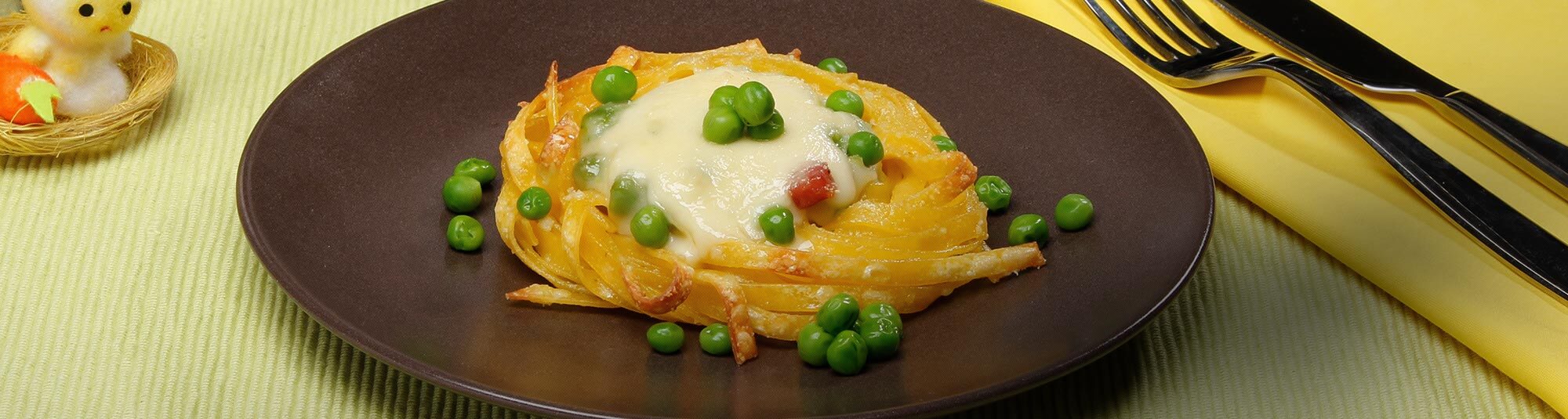 Ninhos de Tagliatelle gratinados