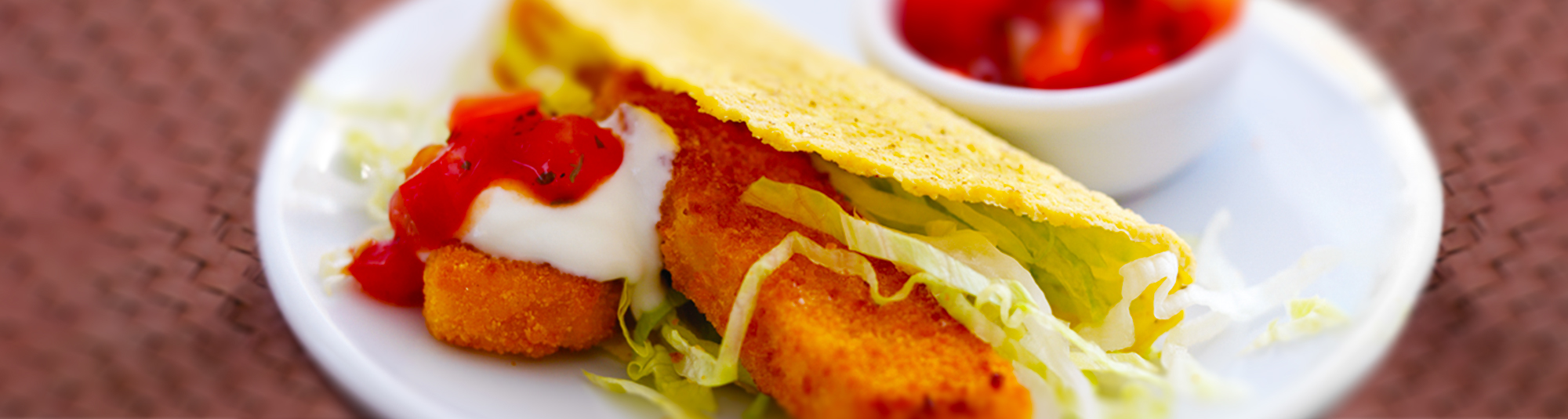 Taco Mexicano de Douradinhos de Frango